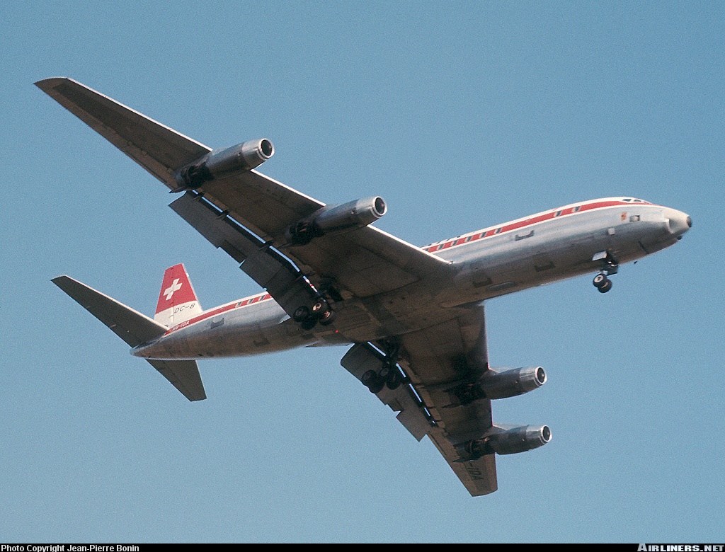 Jet Cross: Swissair Douglas DC-8-33 HB-IDA with GSE by