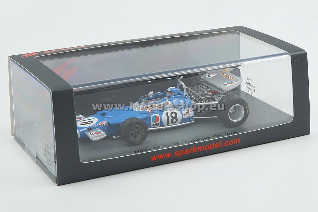 Spark S7194 Matra MS80 No.18 Canadian GP 1969 Jean-Pierre Beltoise