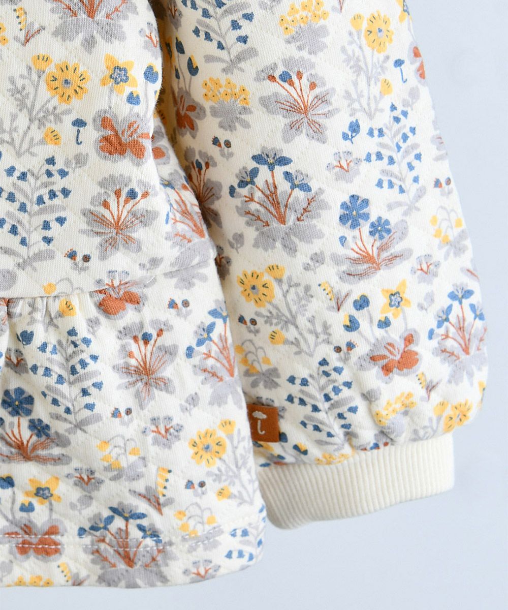 セットアップ】総柄ブルーフラワー長袖トップス＆パンツ | おしゃれな