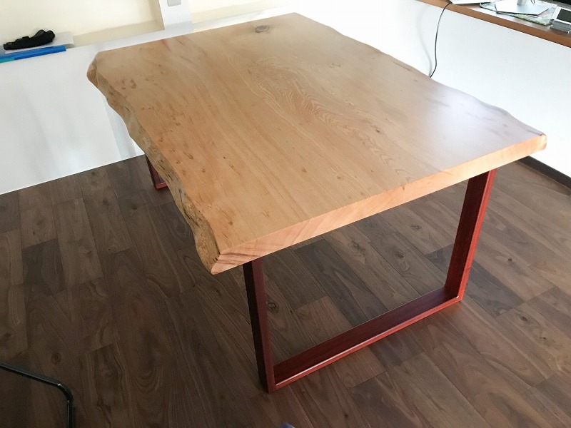 台湾桧一枚板座卓をリメイクしお届けしました | 木創庵 店長ブログ