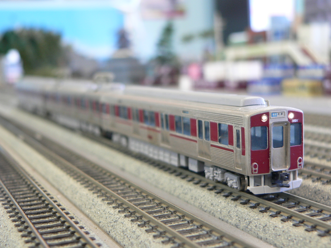 エンドウのNゲージ、近鉄3000系の登場時3両セットのヘッドライト