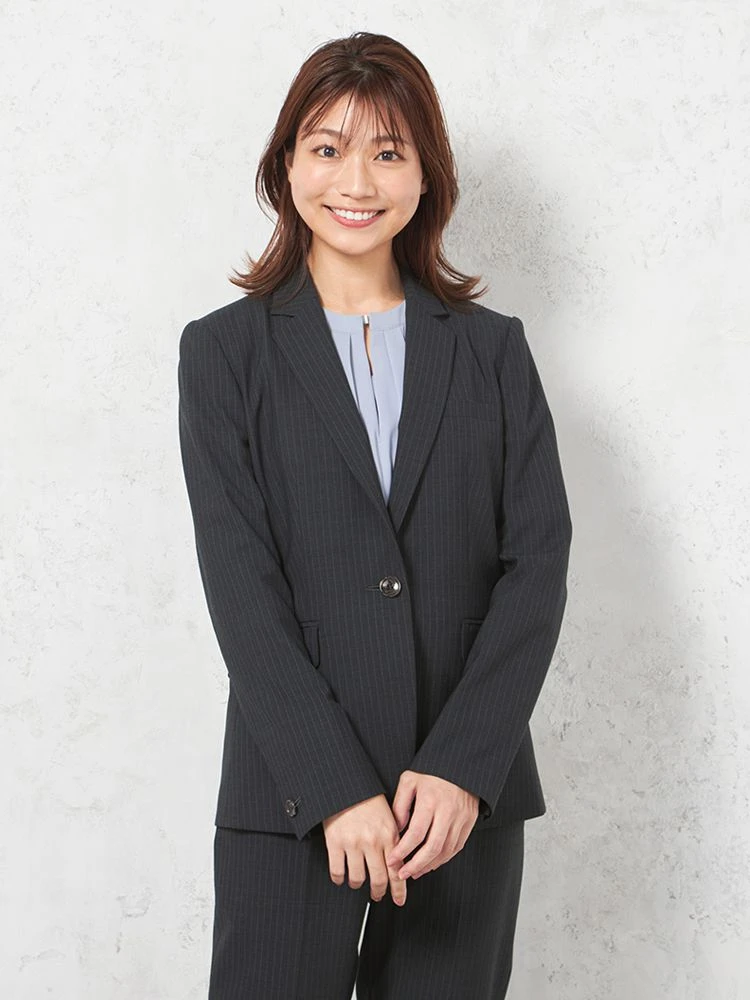 働ラク肩ラクスーツ】ジャケット 1つボタン ウォッシャブル ストレッチ