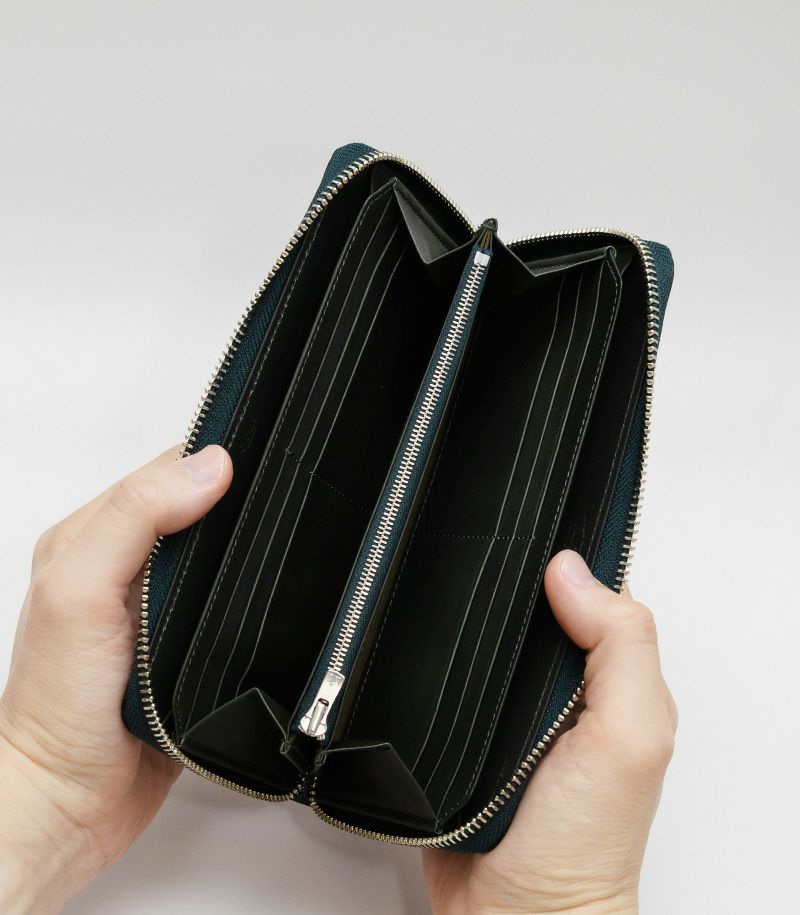 ラウンドファスナー長財布｜ルーガショルダー＆アースレザー |革製品