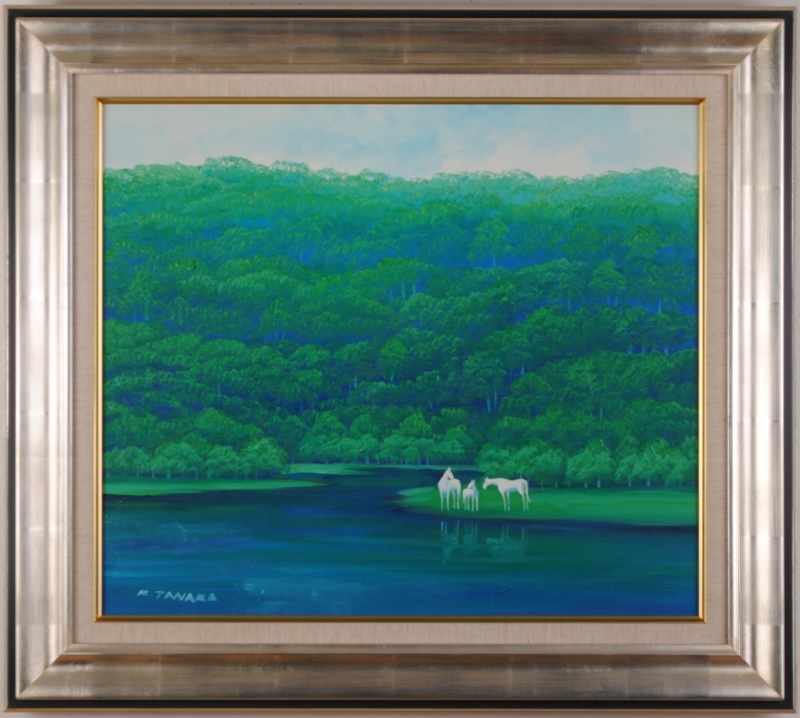 馬の絵を油絵の絵画で描いた田中幸一の馬の絵「希望・2」を購入