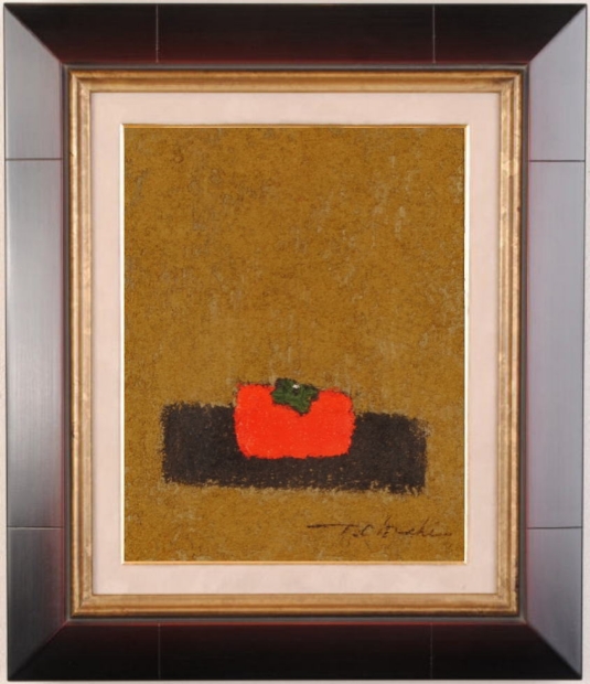 油絵の絵画で小口卓也が描いた柿の絵の油絵「かき」をご購入