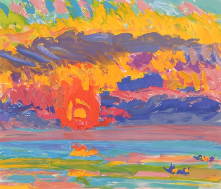 インテリアの絵画をリトグラフの版画で制作した井手宣通のインテリアの