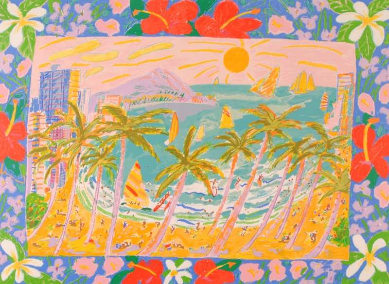 ポップアートの絵をシルクスクリーンの版画で制作したケン・ドーンの