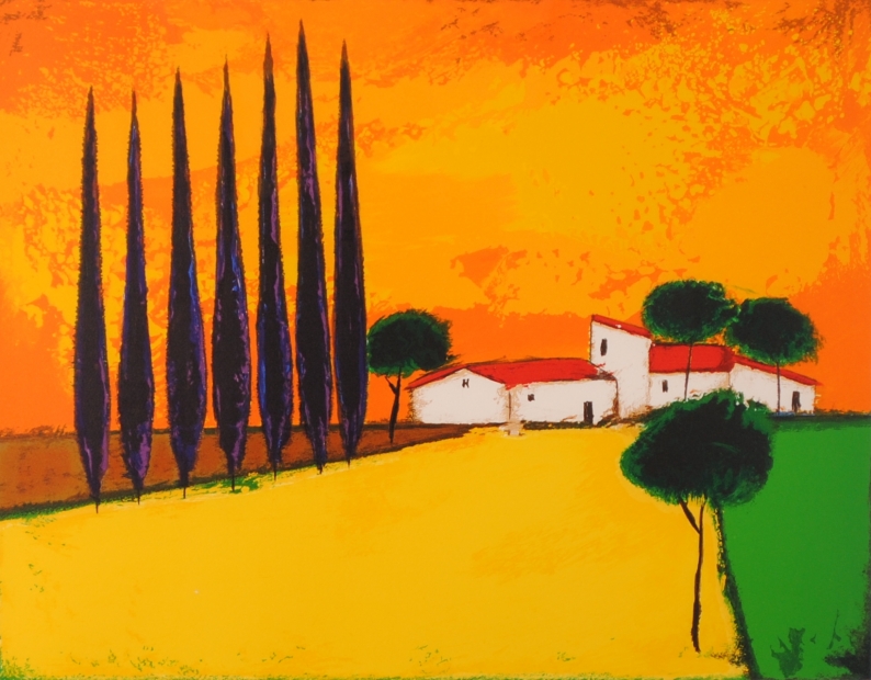 インテリアの絵画をリトグラフの版画で制作したロジェ・ボナフェの