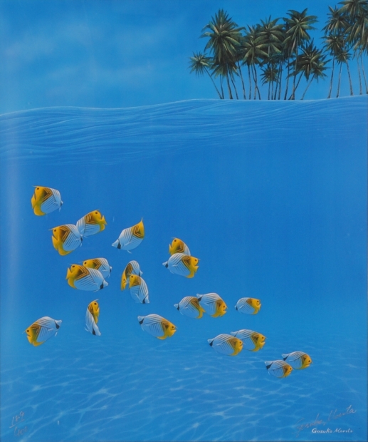 海の絵画をジークレーの版画で制作した森田剛介の海の絵「トロピカル