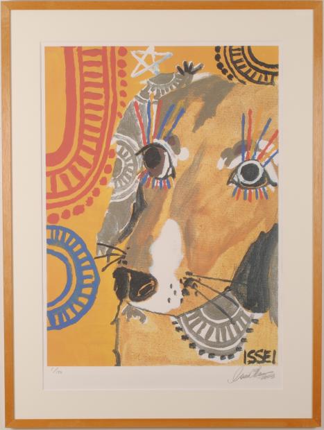 ポップアートの絵をジークレーの版画で制作した大谷一生の犬のポップ