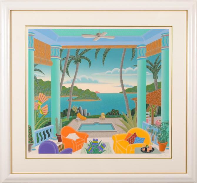 トーマス・マックナイトがシルクスクリーンの版画で制作した海の絵