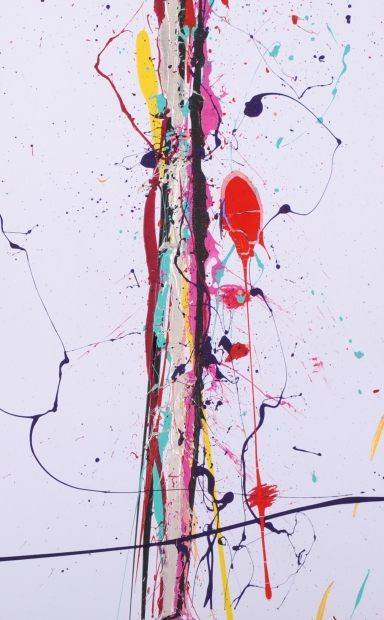 現代アートの絵画をアクリル画で描いた今井アレクサンドルの現代アート