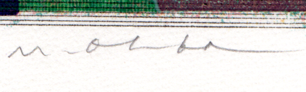 大場正男がペーパースクリーンの版画で制作した絵「みずがめ座」を通販