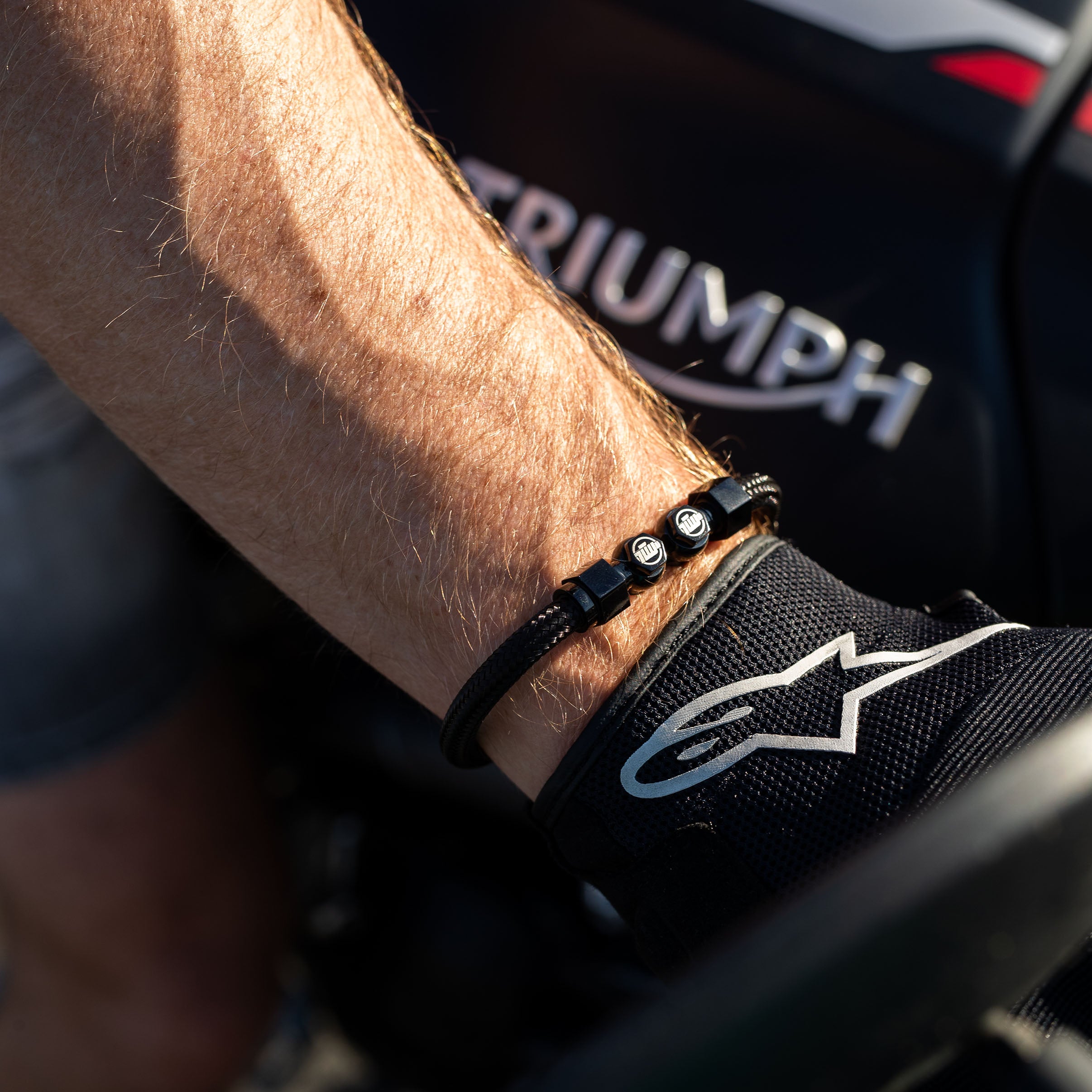 Motorcycle Brake Line Bracelet - Black - Moto Loot