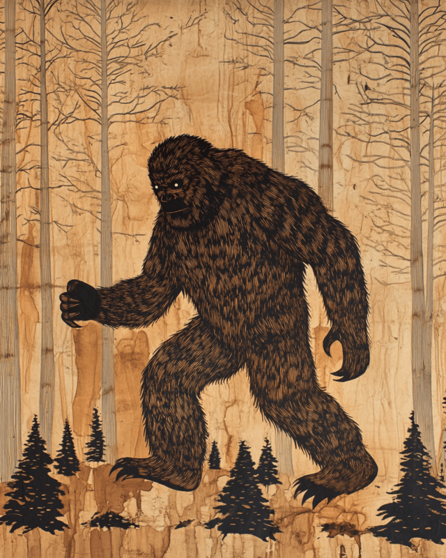 Rustic Sasquatch - Bigfoot - Mythical Beasts Wall Art Prints – 8
