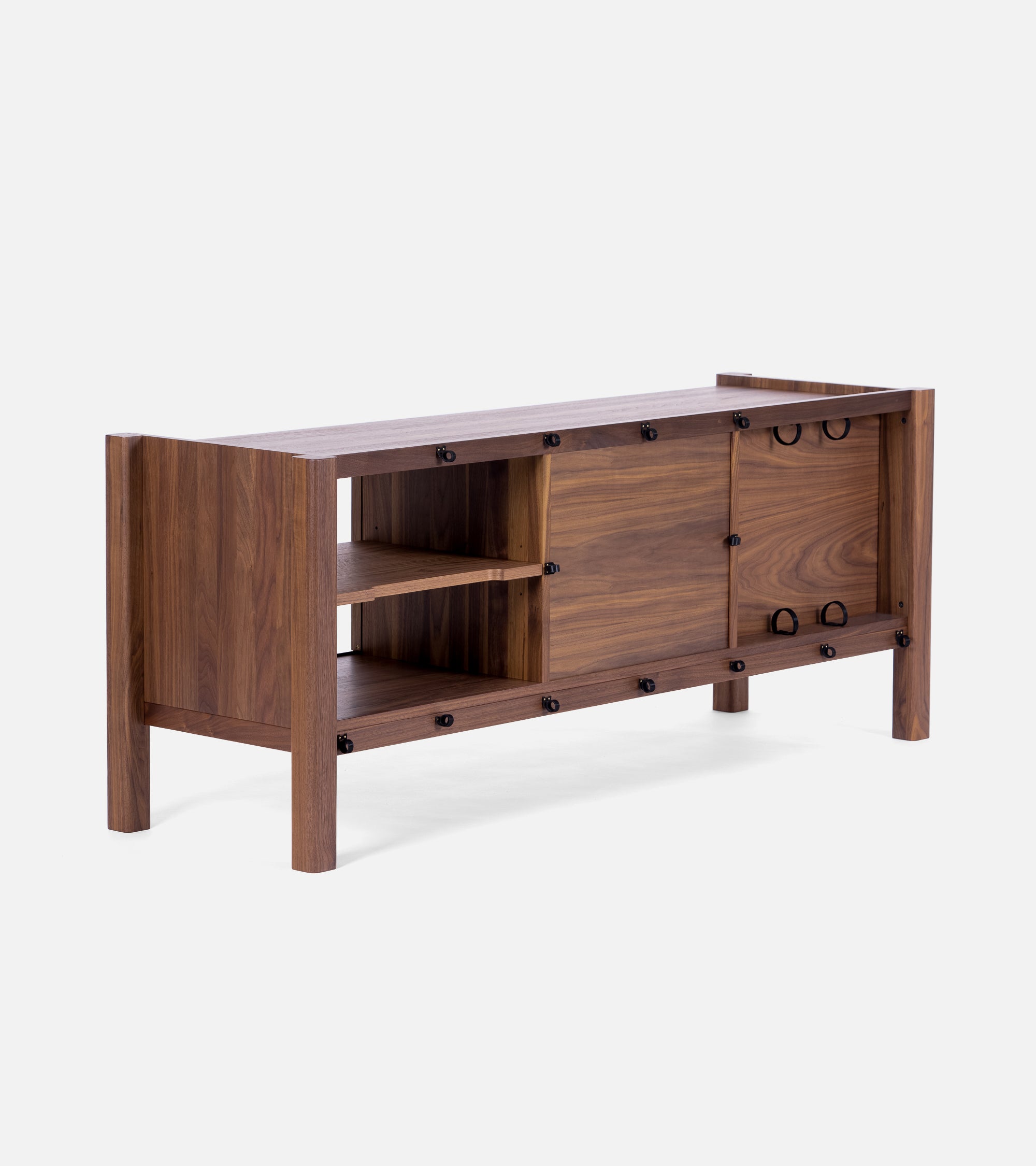 Record player and vinyl stand | JAMM LOW 160 - Walnut wood, Japandi