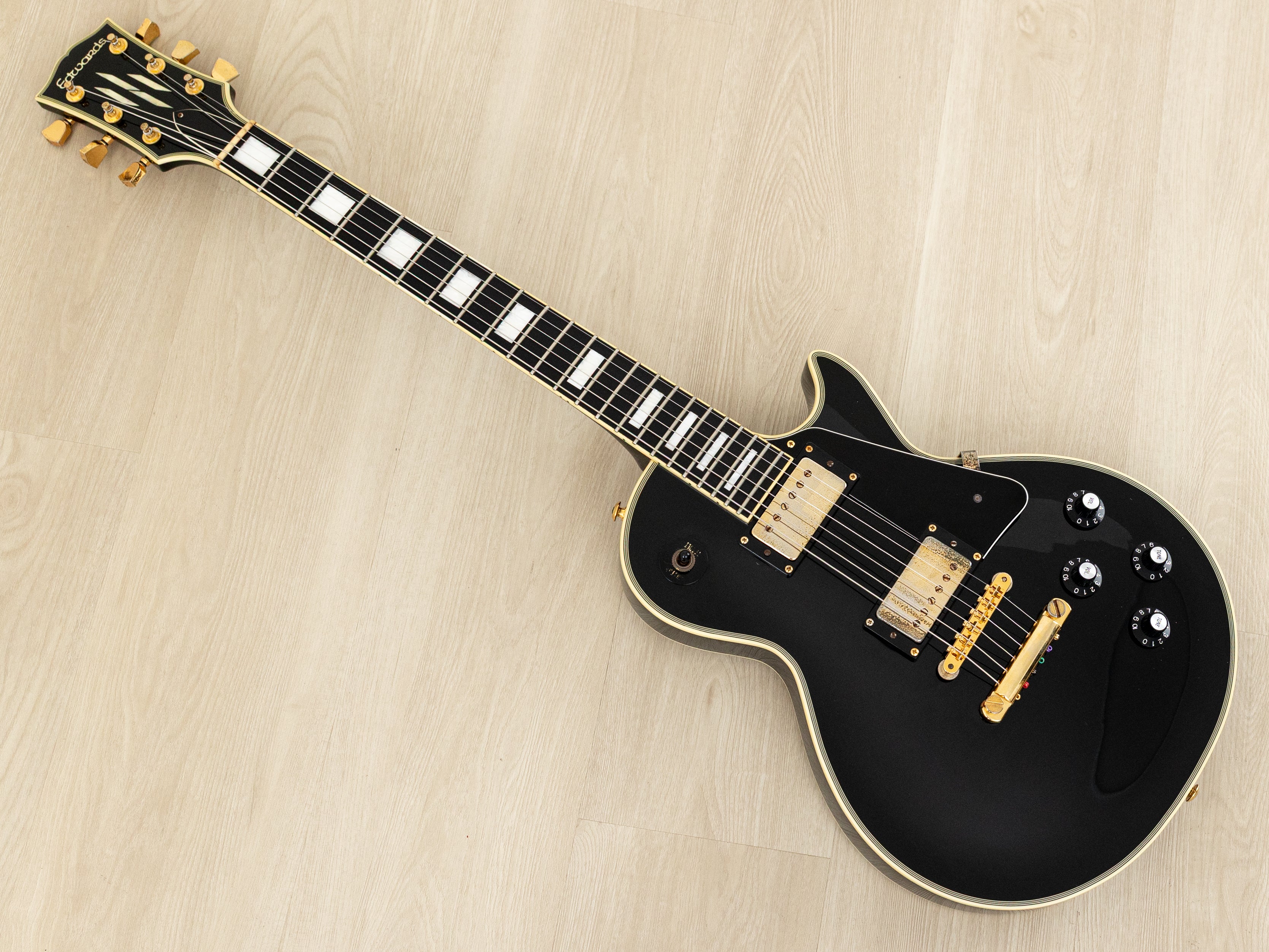 2008 Edwards by ESP E-LP-98LTC Custom Black Beauty, Ebony Nitro Lacque