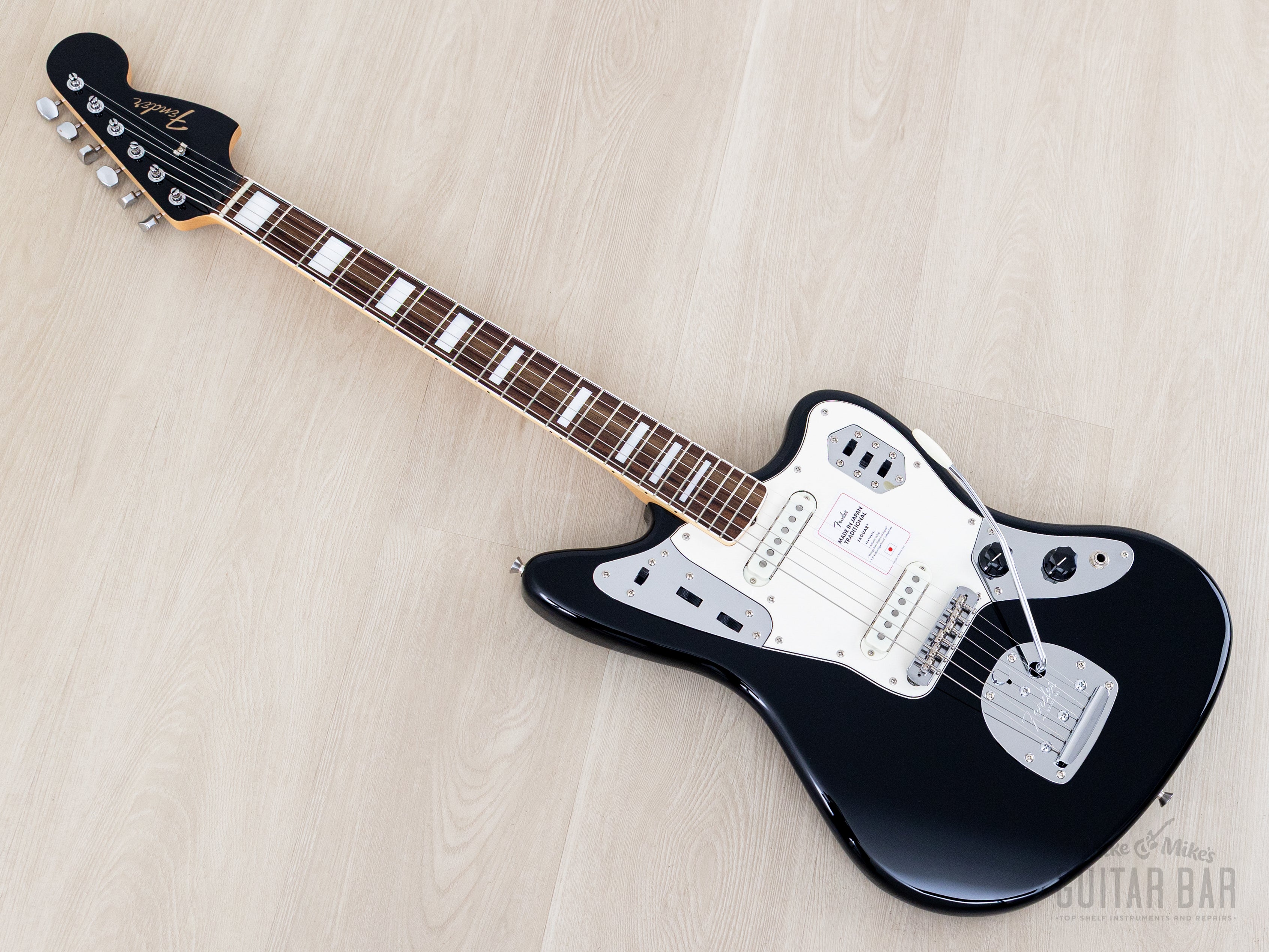 2025 Fender Traditional II Late '60s Jaguar Black + Headstock, Blocks