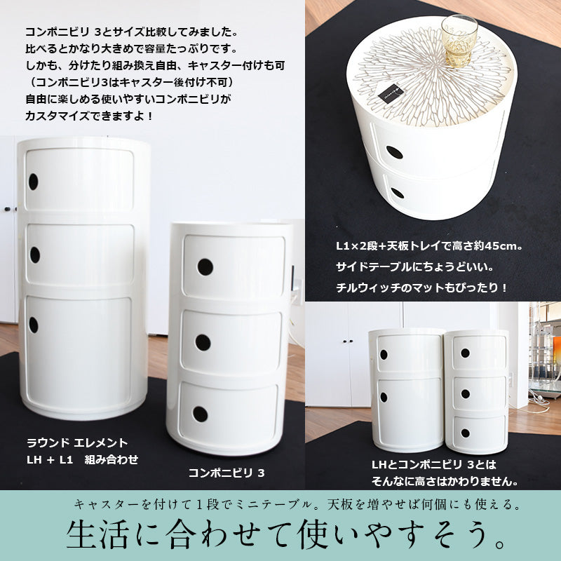 3/20より価格改定 正規代理店 Kartell カルテル Componibili Round