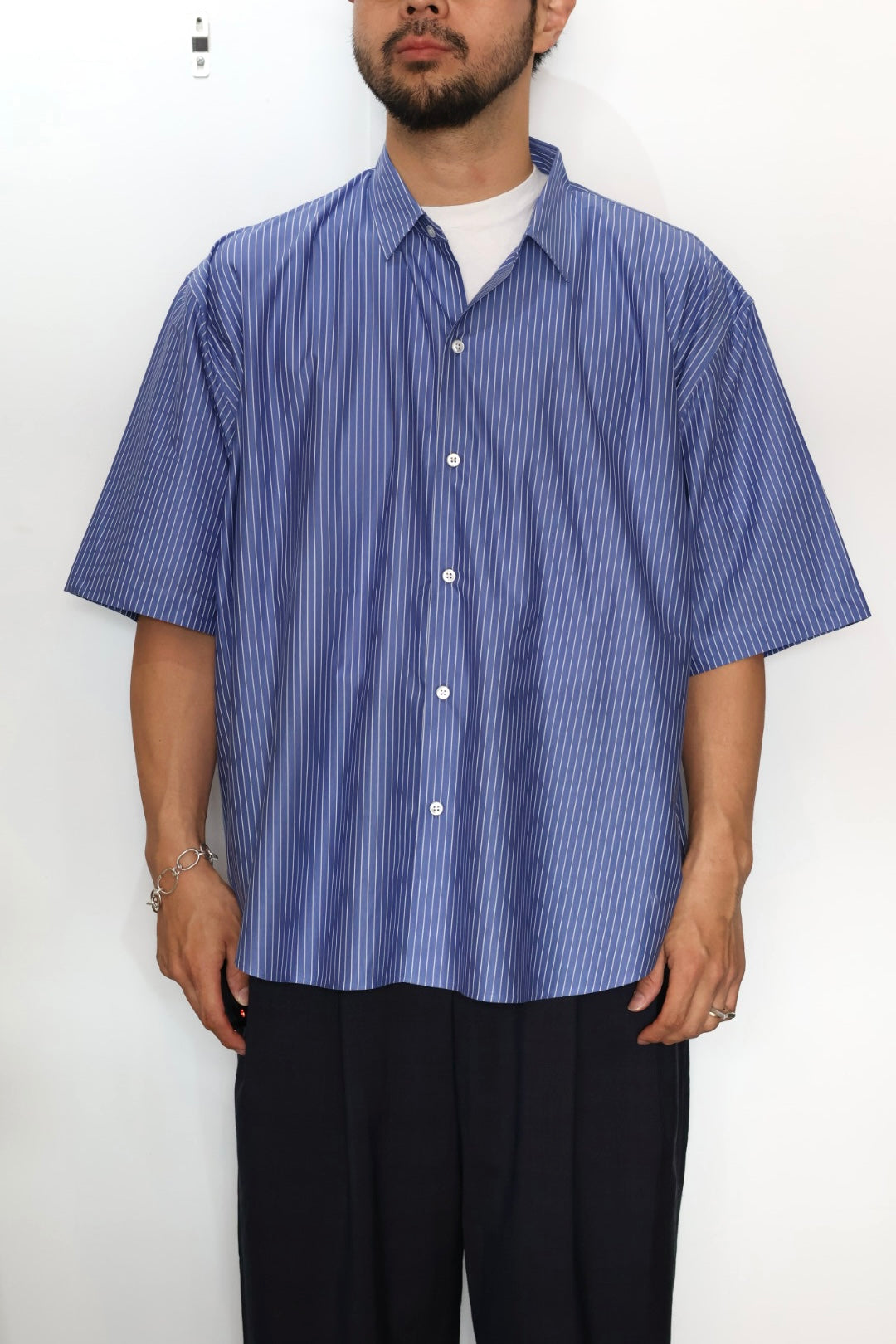 KANEMASA PHIL.】46G Atmosphere Stripe S/S Shirt – Mo
