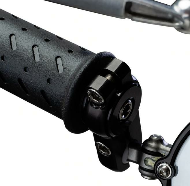 汎用 7/8 バーエンドミラー 2インチ ブラック CRG | バイクカスタム