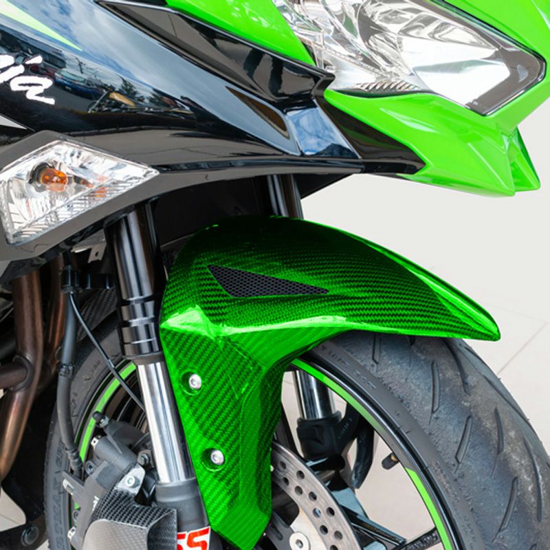カワサキ ニンジャ ZX-25R カーボン・フロントフェンダー グリーン