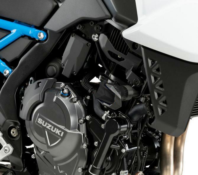 GSX-8S フレームスライダー R19 ブラック Puig | バイクカスタムパーツ