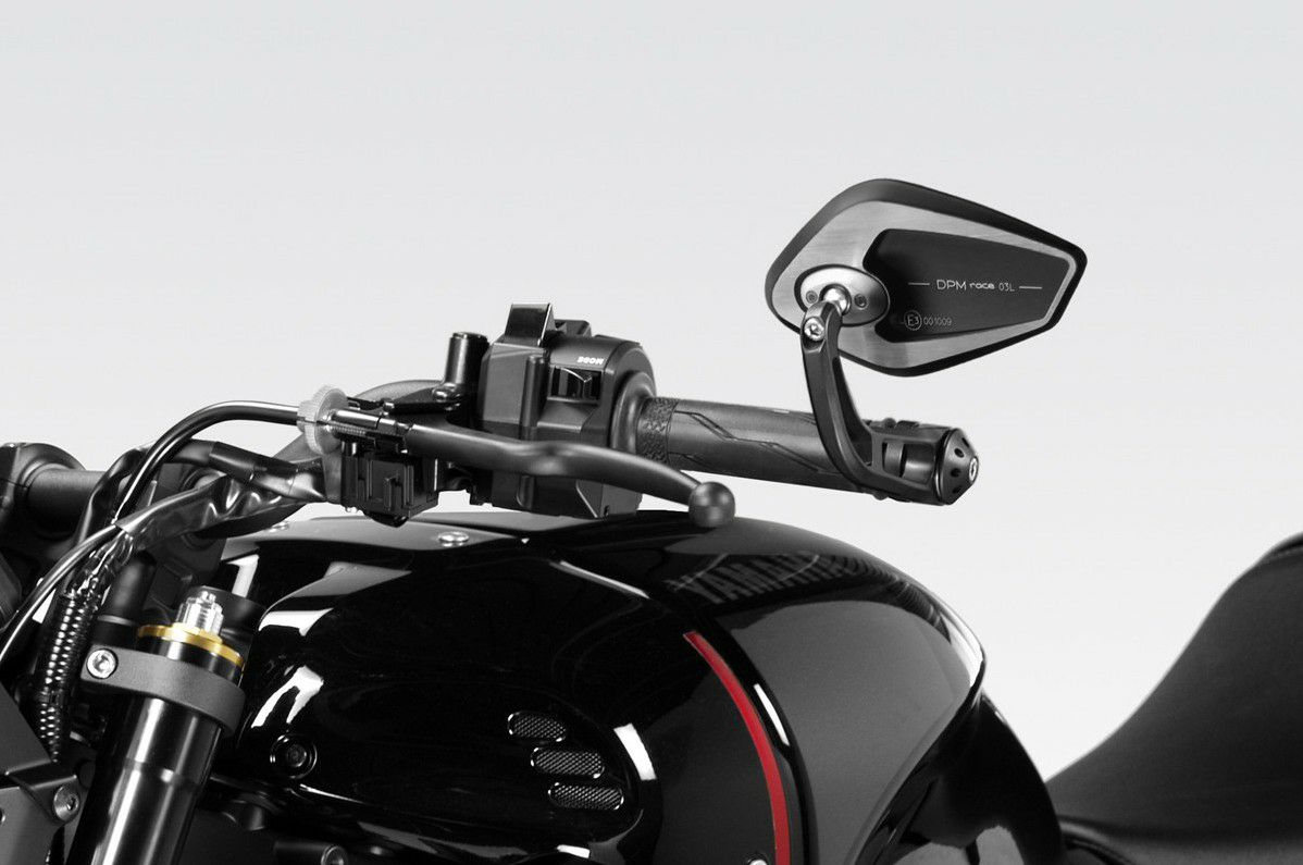 XSR900 22- バーエンドミラー SS EVO ブラック Eマーク付き DPM