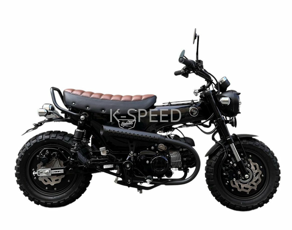 ホンダ ダックス125 ツートンカスタムシート Diabolus ラージスクエア