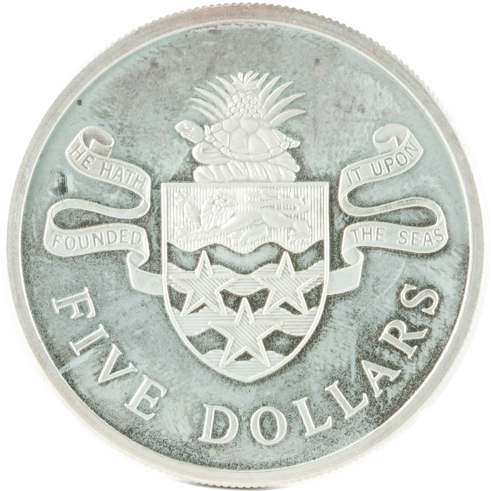 ケイマン諸島 1976年 5DOLLARS 銀貨 エリザベス二世 UNC | ミスター