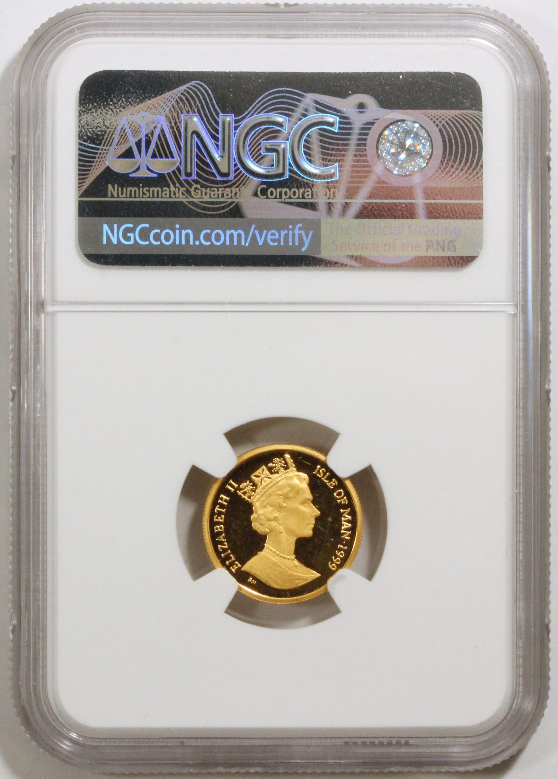 マン島 1/10クラウン金貨 1999年 NGC PF64 キャット 古銭 コイン
