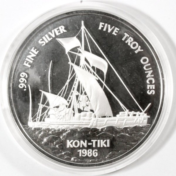 サモア 25タラ銀貨 コンチキ号 大型 | ミスターコインズ