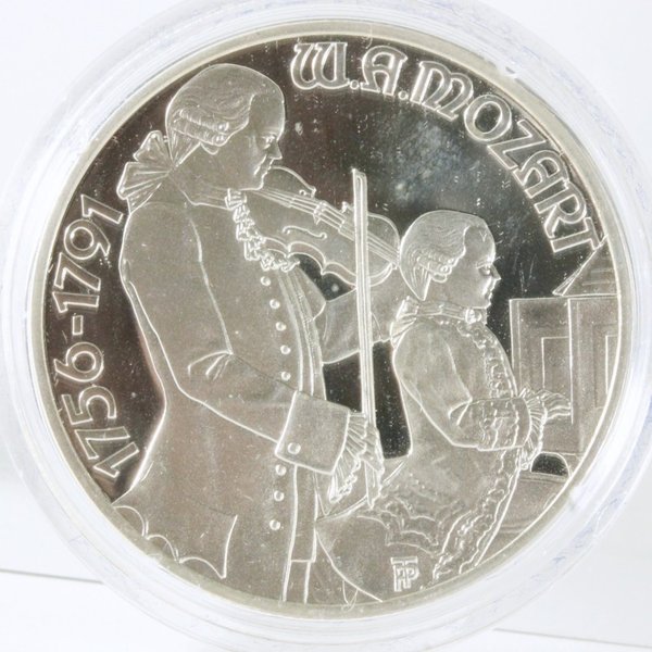 オーストリア 100シリング 1991年 銀貨 プルーフ 未使用 モーツァルト