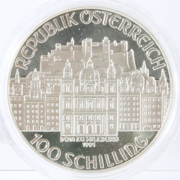 オーストリア 100シリング 1991年 銀貨 プルーフ 未使用 モーツァルト