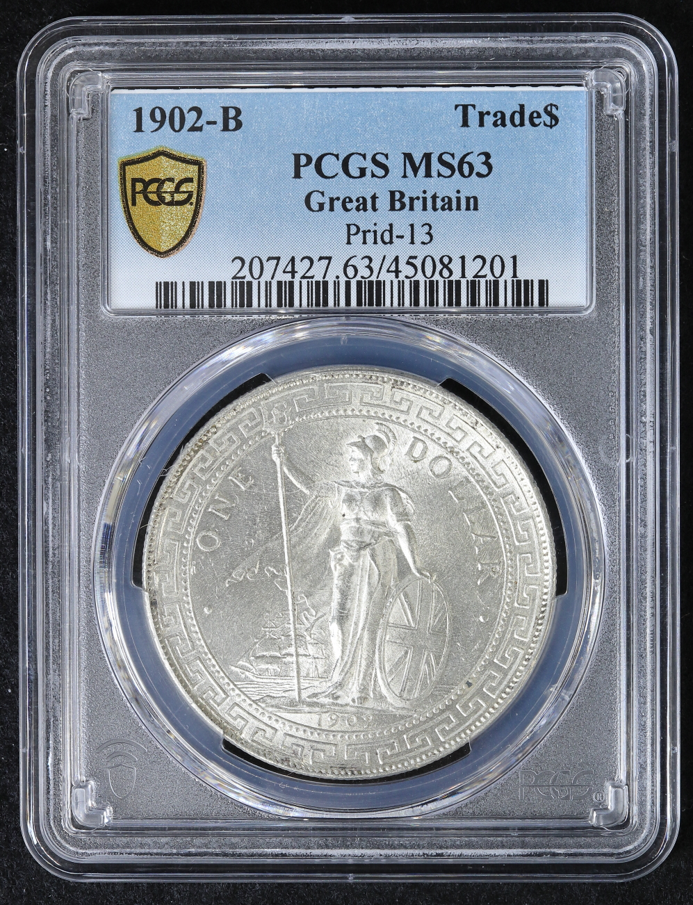 イギリス貿易銀 1902年B PCGS MS63 | ミスターコインズ