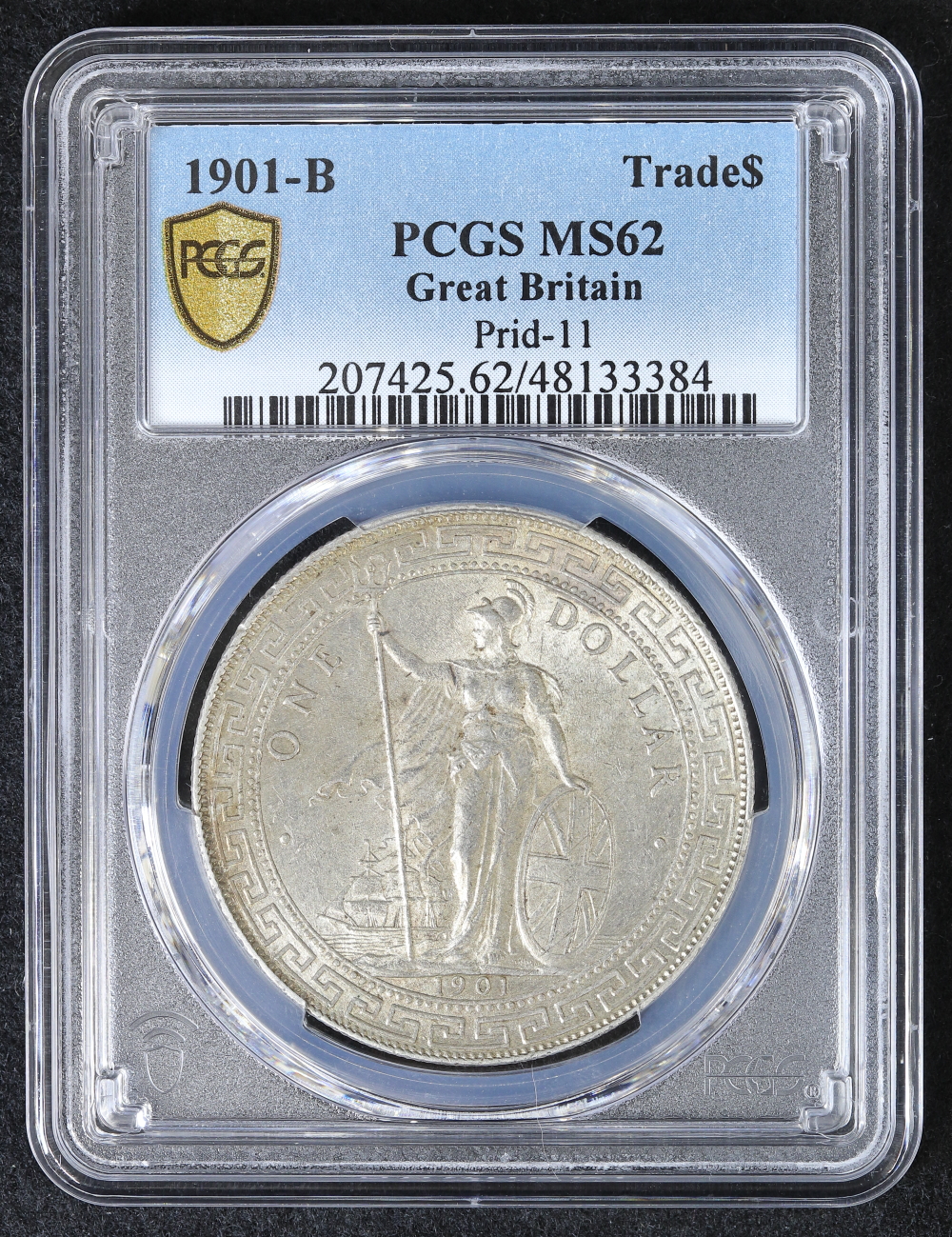 イギリス貿易銀 1901年B PCGS MS62 | ミスターコインズ