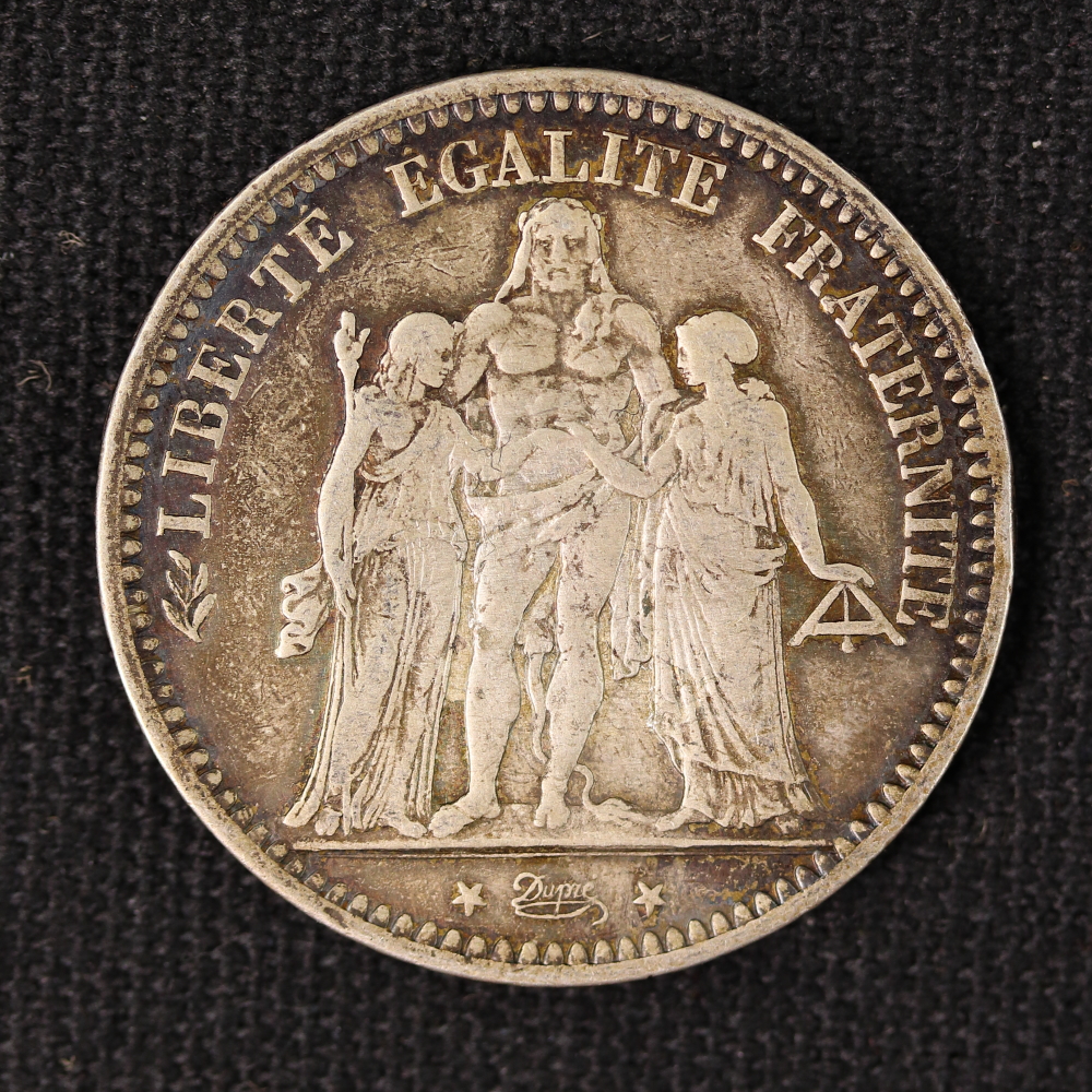 フランス 第3共和制 5フラン銀貨 ヘラクレス 1873年 | ミスターコインズ