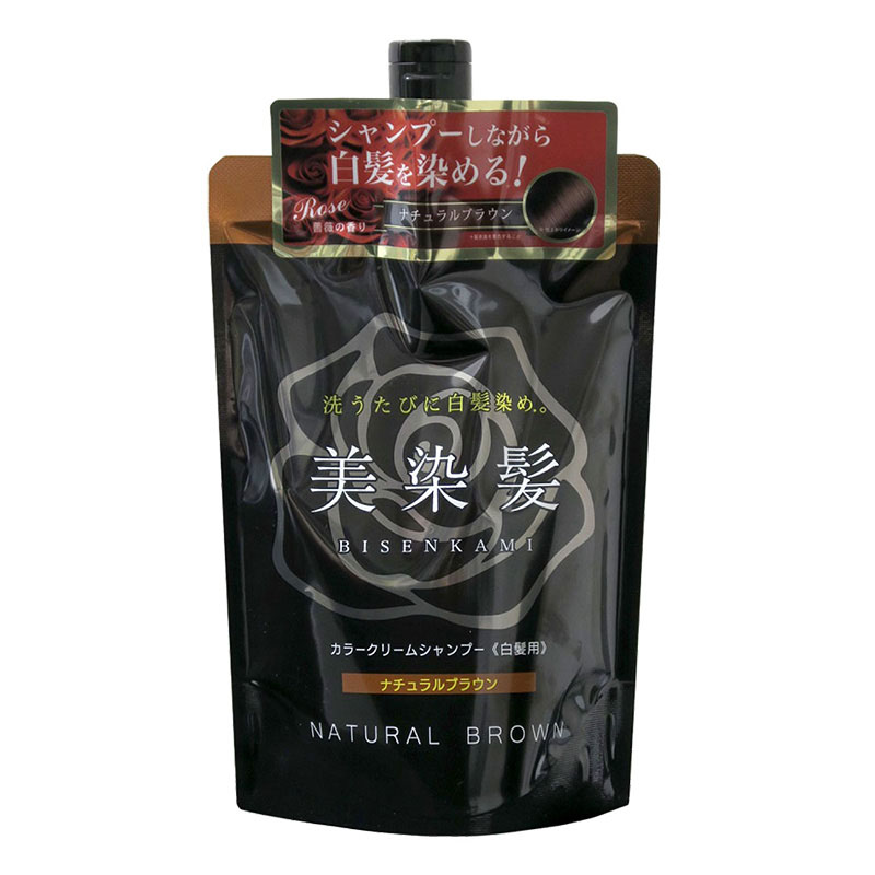美染髪カラークリームシャンプー ナチュラルブラウン 400g ｜ ミスター