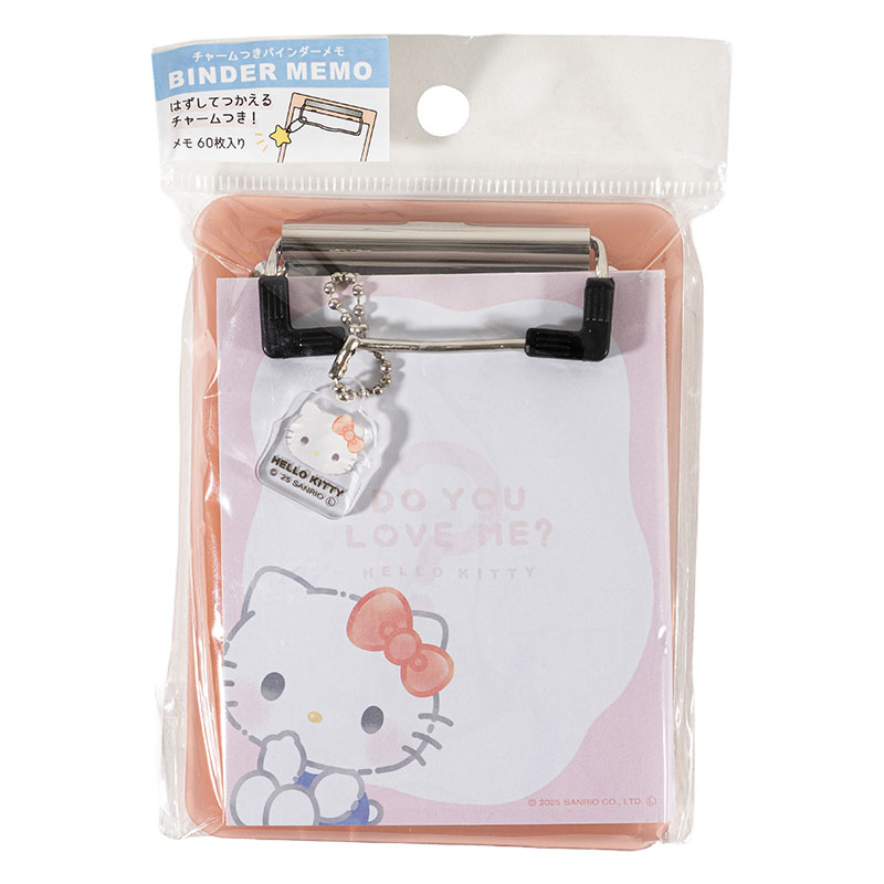 チャーム付き バインダーメモ ハローキティ ｜ ミスターマックス
