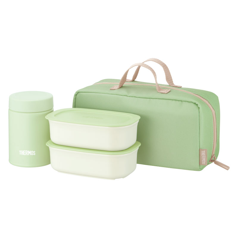 真空断熱スープランチセット 800ml ダスティグリーン ｜ ミスター