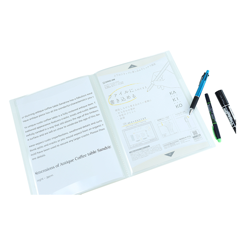 クリア-ファイル カキコ A4 シロ ｜ ミスターマックスオンラインストア