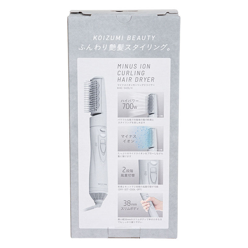 マイナスイオンカーリングドライヤー グレー KHC-5425H ｜ ミスター