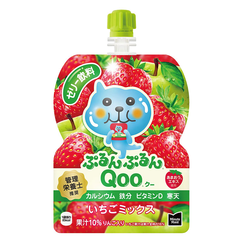 ミニッツメイド ぷるんぷるんQoo いちごミックス 125g ｜ ミスター