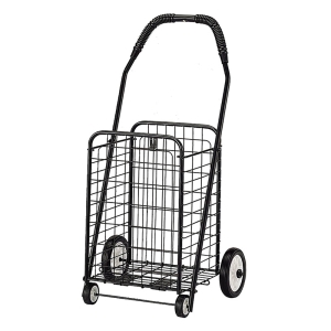 ショッピングカート 折りたたみ 4輪 ワイヤーカート K-44 ブラック