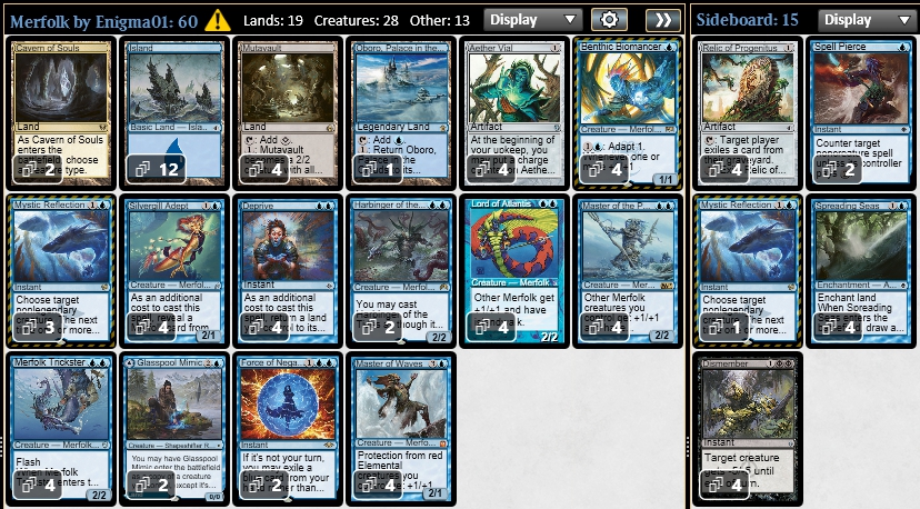 マーフォーク、エレメンタル、エルフ in モダン ~ デッキリスト探検隊