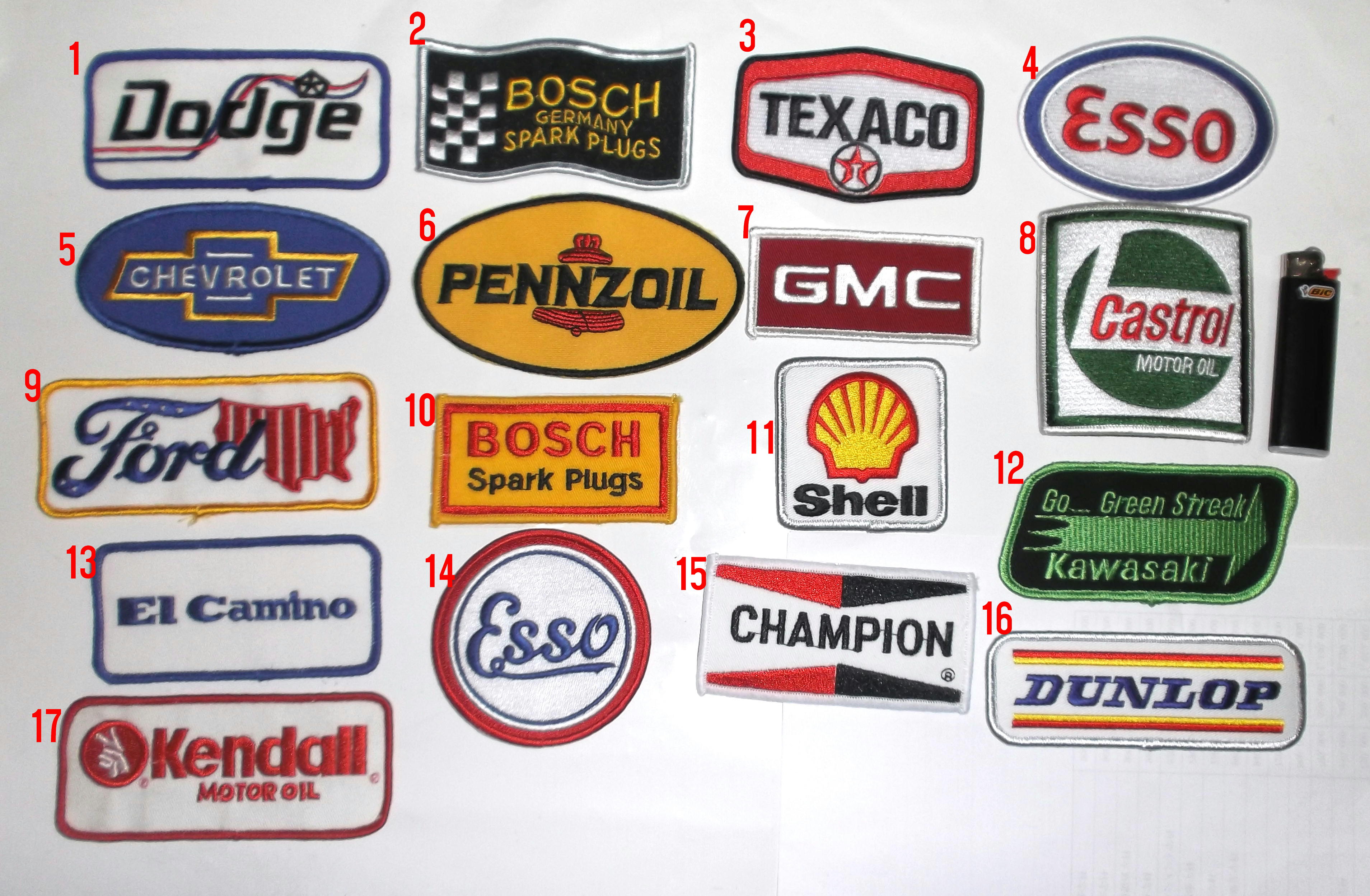 カンパニー,キャラクター,ワッペン,パッチ,esso,shell,bosch,texaco