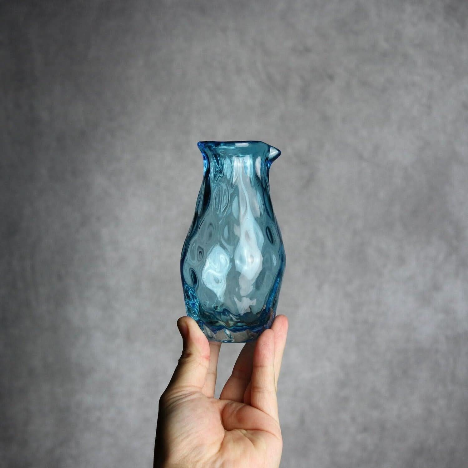 みなも徳利 水色 琉球ガラス ガラス工房清天｜ガラス工房 清天