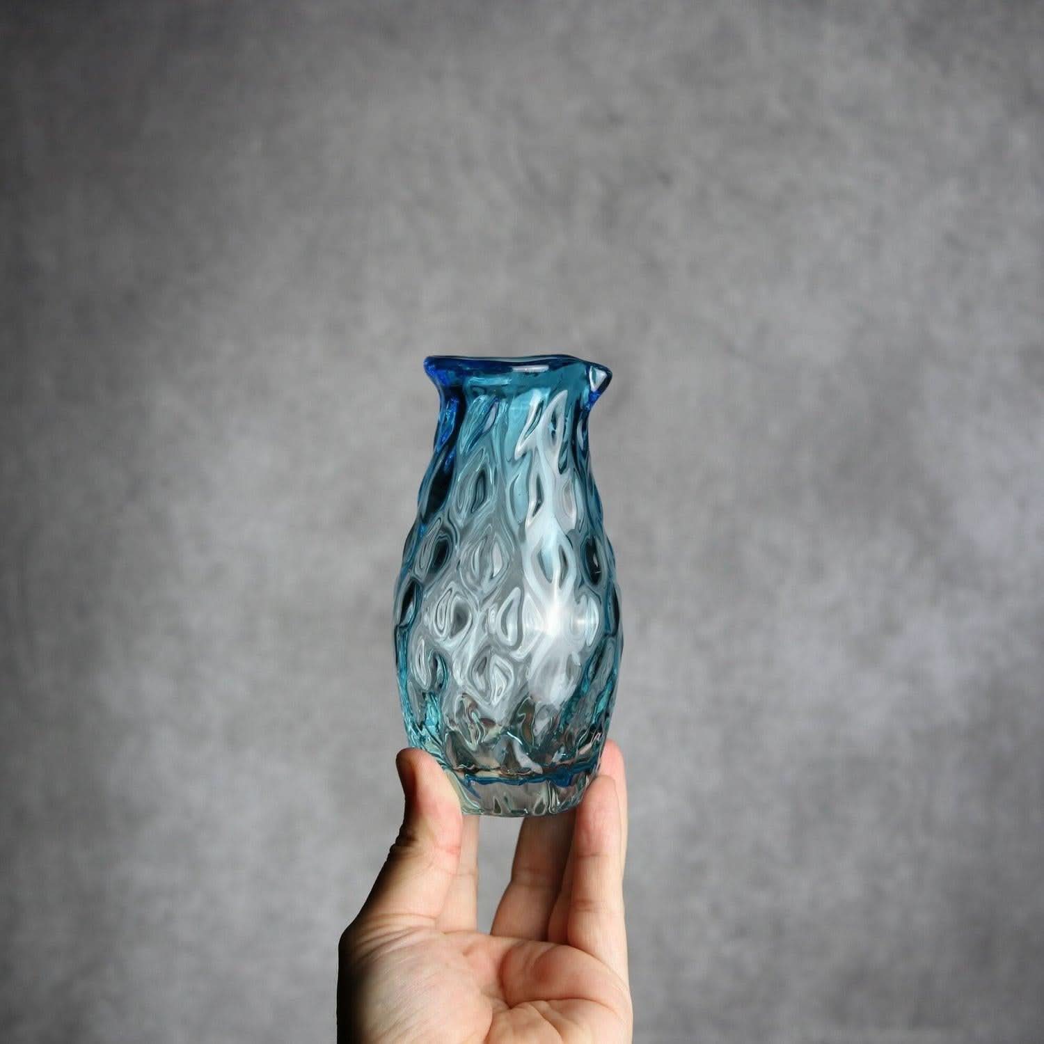 みなも徳利 水色 琉球ガラス ガラス工房清天｜ガラス工房 清天