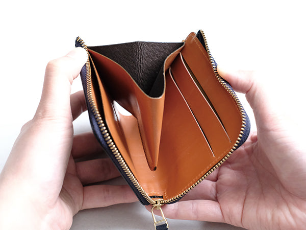 限定】L字ファスナー財布“Cram”/ブライドルレザー(バイカラー) – munekawa