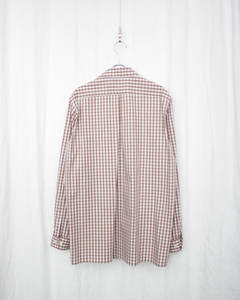 ENSOU. エンソウ 通販 GINGHAM CHILDISH SHIRT (E12S002) Beige